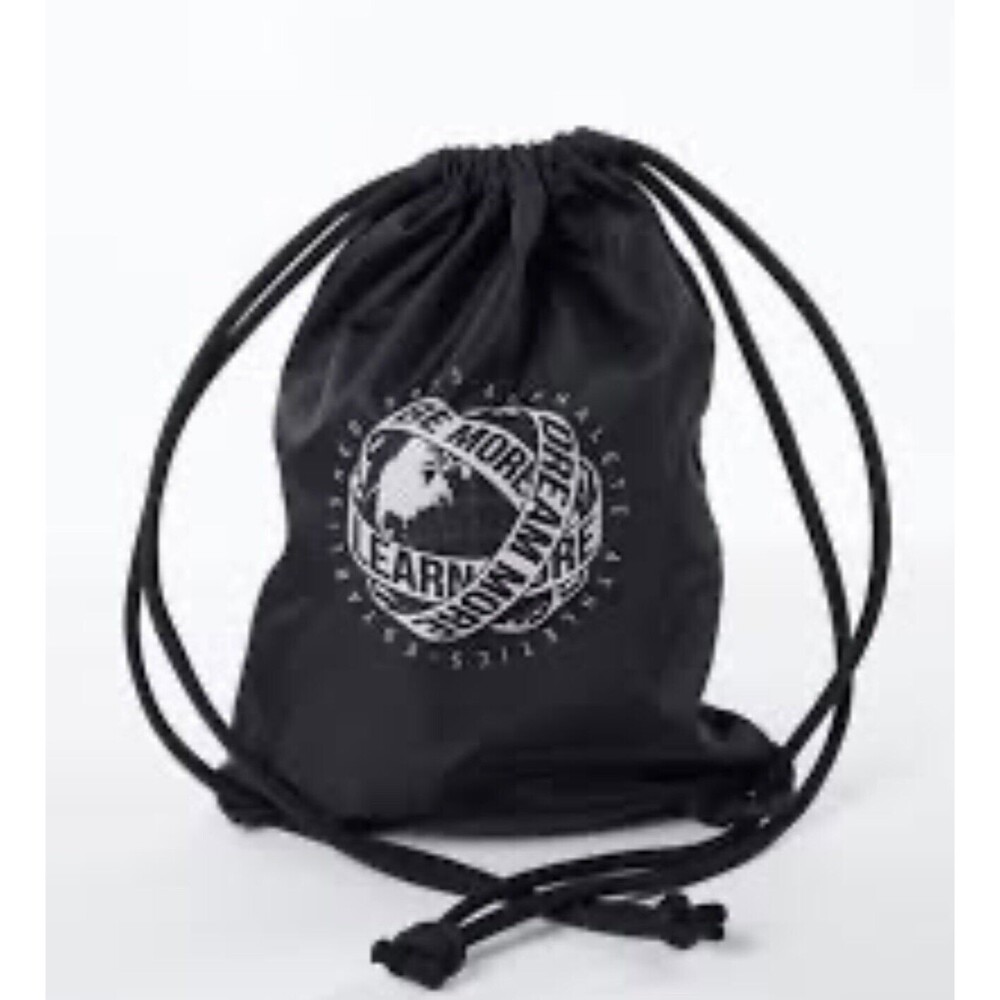 Alphalete Athletics Classic Drawstring Global Impact String Backpack Black